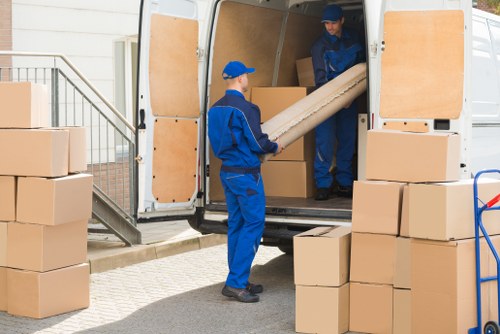 Removals team preparing for a house move in Pimlico