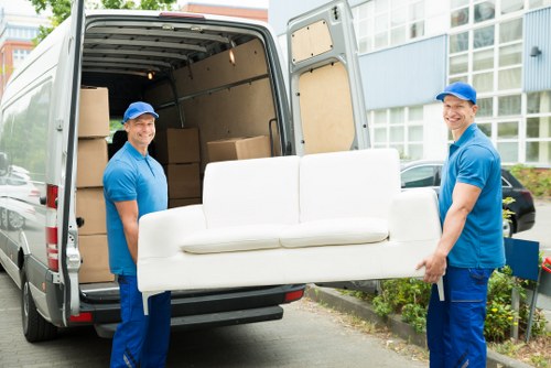 Student removals van near Pimlico residential street