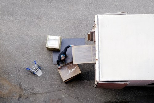 Flat and office items prepared for a local removals van service