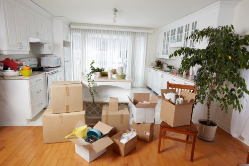 Careful loading of furniture into a van