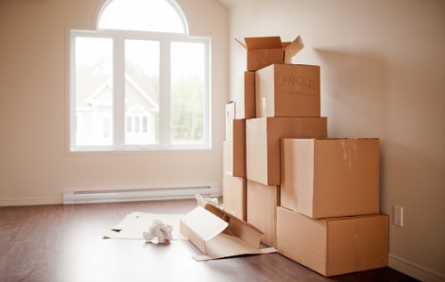 Careful packing and labelled boxes for a Pimlico home move