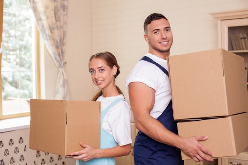 Careful loading of household furniture into a removal van in Pimlico