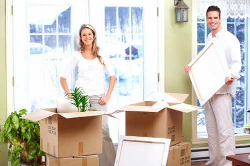 Professional movers handling furniture in Pimlico